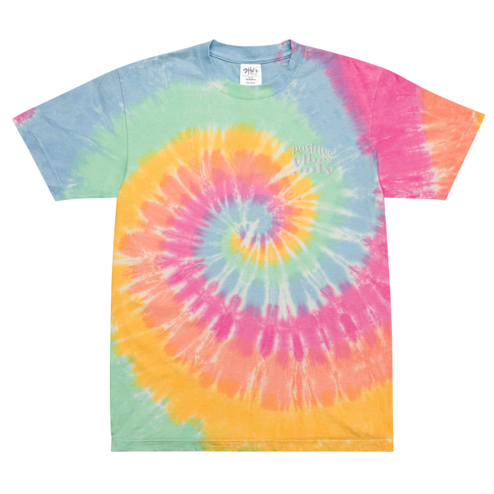 Positive Vibes Only (Oversized) Tie-Dye T-Shirt