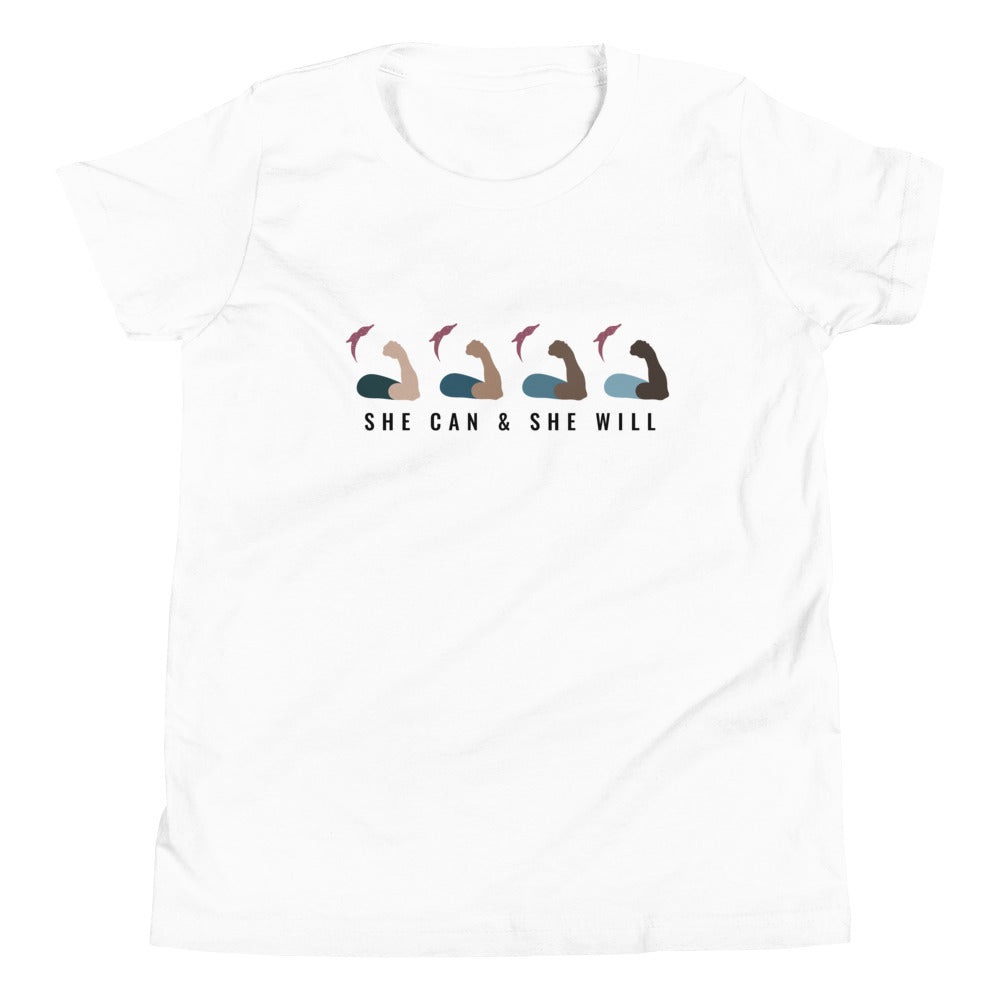 She Can and She Will Youth T-Shirt